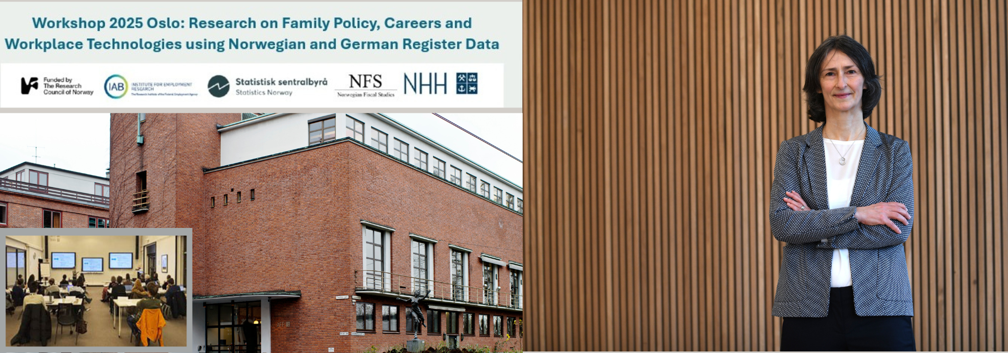 `There is clear value in combining methodological expertise across institutions. This workshop shows how much we gain from looking at similar questions in different national contexts, Professor Astrid Kunze says. Photo: Drammensveien 44 (Siv Dolmen) 