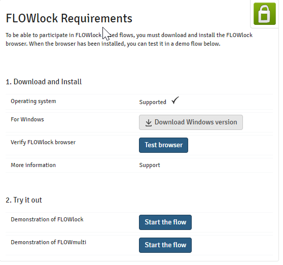 Screenshot test FLOWlock