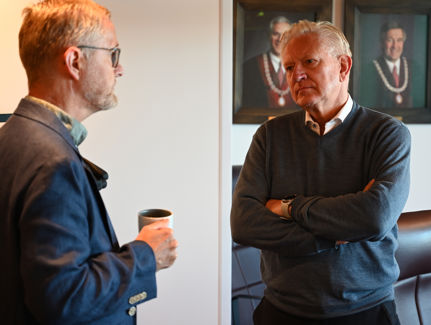 Olav Eikemo and Frank Elter in conversation