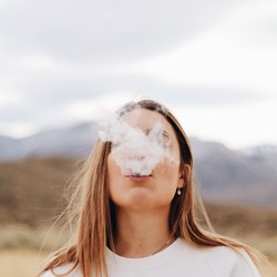 Picture of woman smoking