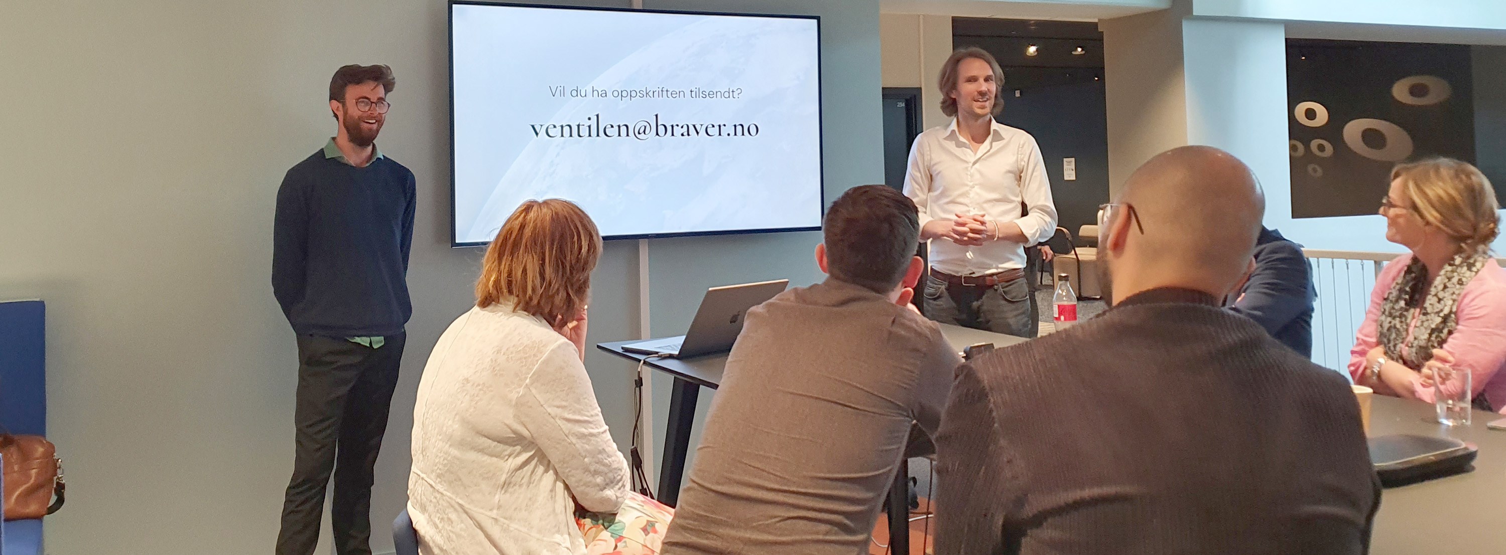 Jacob Mørch and Christer Dalsbøe in the start-up Braver , The HUB Corporate workshop 24 may 2022.
