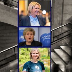 Sylvi Listhaug, Erna Solberg og Guri Melby 