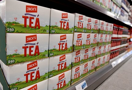 Jack's tea, one of 1800 Jack's branded products in the Jack's stores. Photo: Andrew Parsons