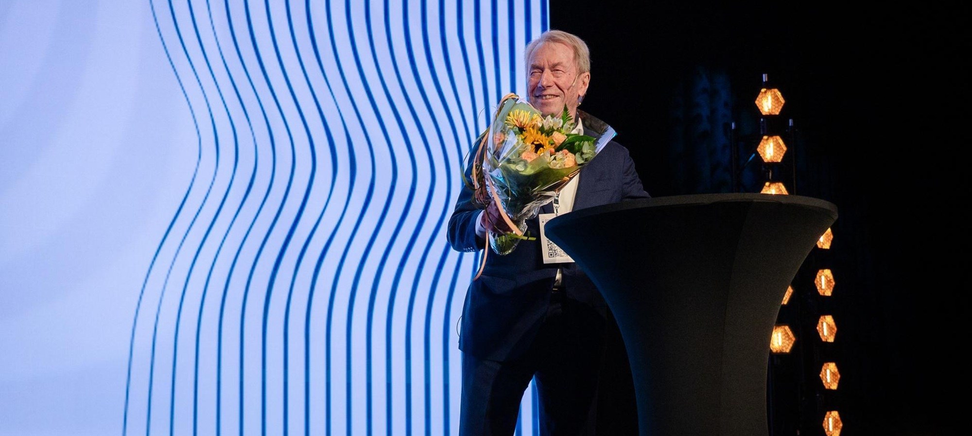 Jens Ulltveit-Moe ble i dag kåret til "Årets Alumn" på NHHs Alumnikonferanse i Oslo. Foto: Joakim S. Enger. 
