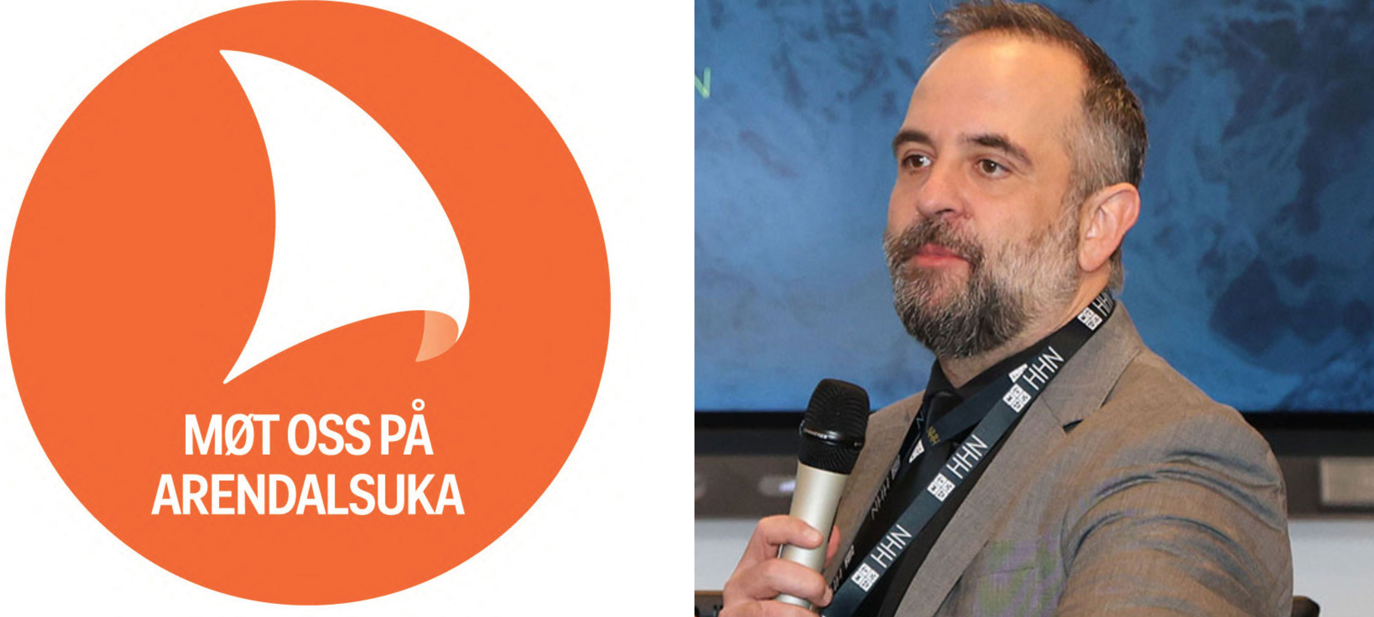 Bram Timmermans and logo of Arendalsuka