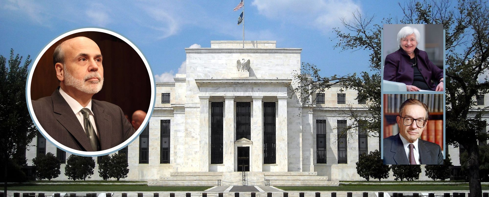  Ben Bernanke, Alan Greenspan og Janet Yellen _ Federal Reserve.