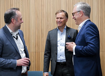 Bram Timmermans, Dagfinn Myhre, Telenor and Øystein Eriksen Søreide, Abelia. Photo: Ingunn Gjærde