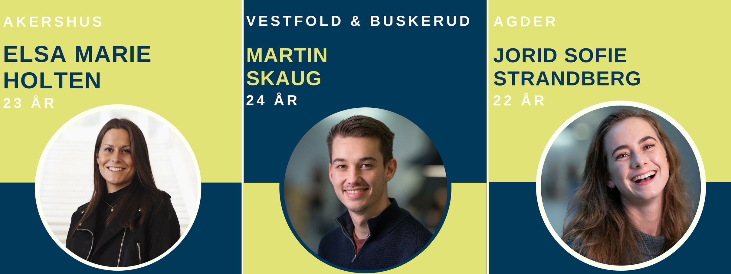 Elsa Holten, Martin Skaug og Jorid Strandberg.