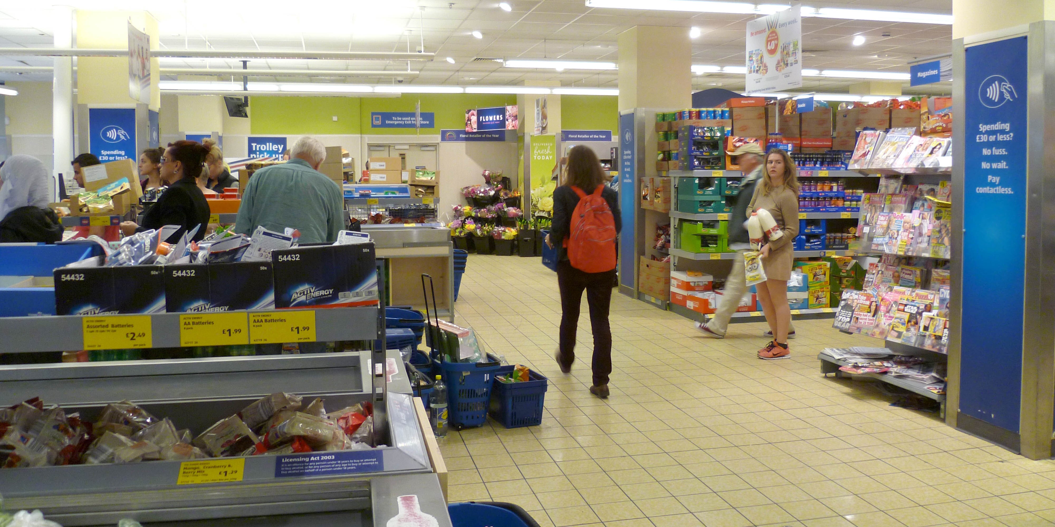 Aldi store, North Finchley. Photo: Wikimedia Commons/Philafrenzy, CC BY-SA 4.0 https://creativecommons.org/licenses/by-sa/4.0