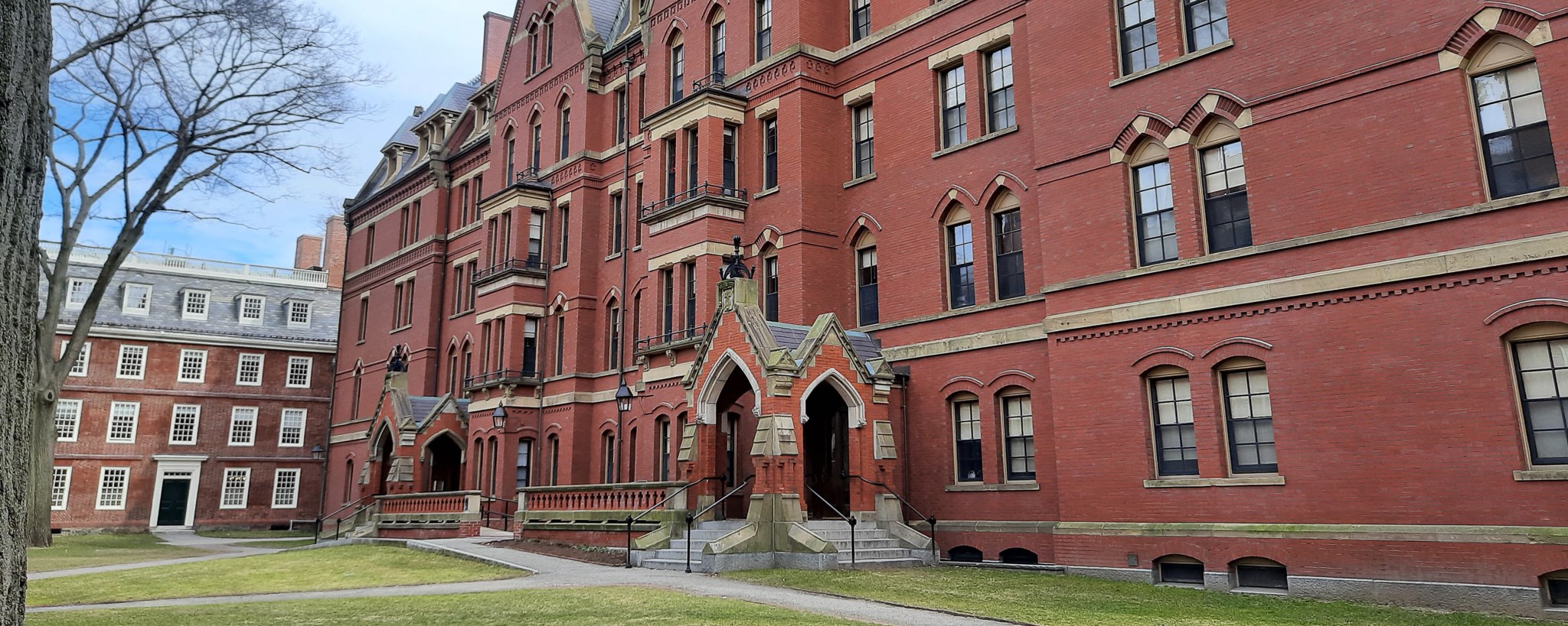 Outside the Harvard campus
