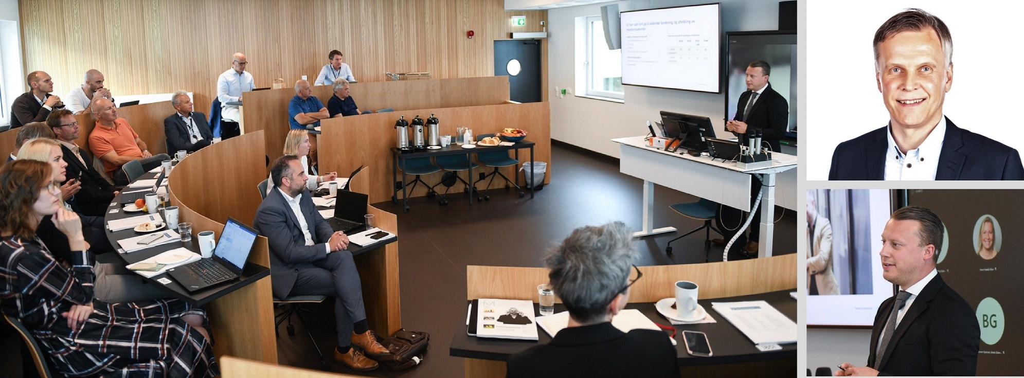 Dagfinn Myhre (top, right) Head of Telenor Research i Telenor, will take over as Chair of the Board of DIG. Jørgen Taalesen, Senior Vice President of Group Strategy and Innovation at Gjensidige, was praised for his sound performance as Chair, an office he has held since February 2020. Photo: Ingunn Gjærde