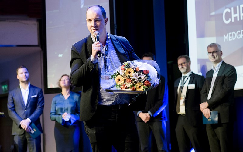 Christoffer Pettersen, Alumni of the year 2018. Photo: Siv Dolmen