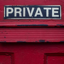 Letterbox with the word Private on it