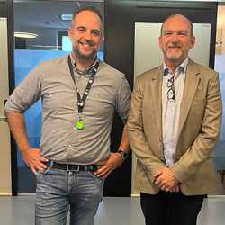 Bram Timmermans and Prof Paul Jensen, University of Melbourne. Photo: DIG