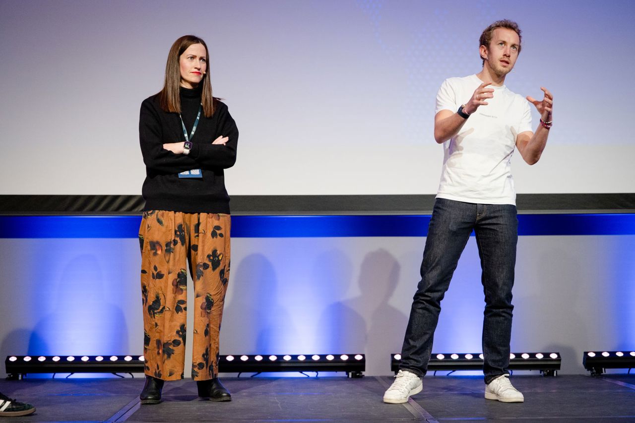 Marie Mostad fra StartupLab og  Martin Schütt fra Askeladden & Co.