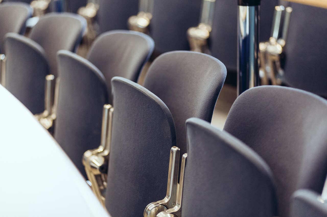Bilde fra auditorium på NHH. Foto: Ganeshfoto