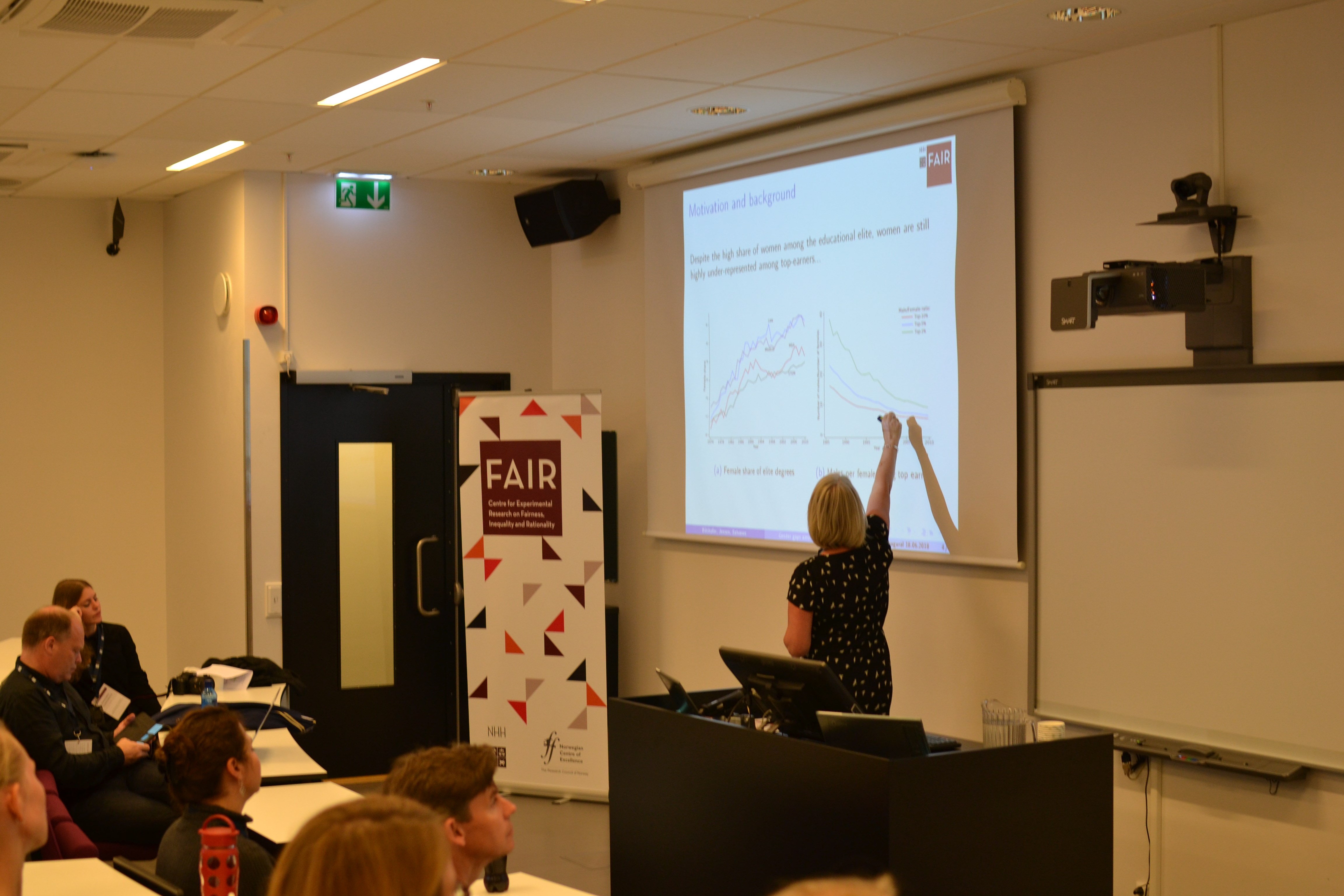 Associate Professor Sissel Jensen (NHH) presents at a parallel session at FAIR Inaugural Conference 18.6.2018