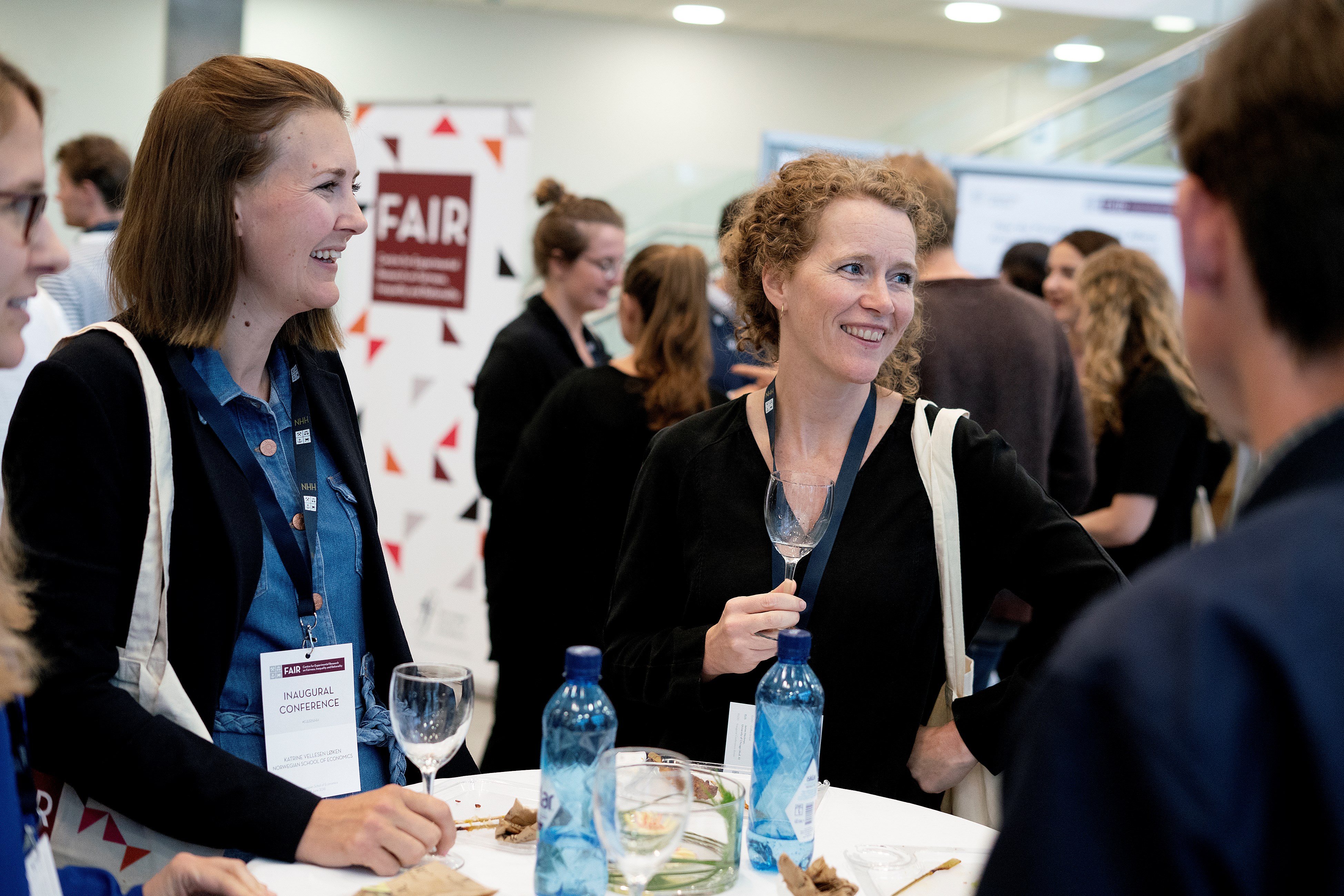 Katrine Vellesten Løken and Julie Riise at the poster session at FAIR Inaugural Conference.
