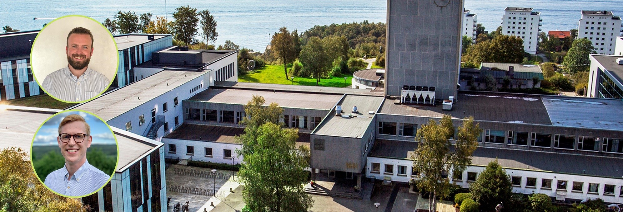 I den ferske masteroppgaven «Størrelse betyr noe: En studie av lønnsomhetsvariasjoner, stordriftsfordeler og kvalitetsforskjeller i norske fastlegekontor» studerer André Ådnanes Skogland (øverst) og Joachim Melby fastlegekontorenes lønnsomhet.