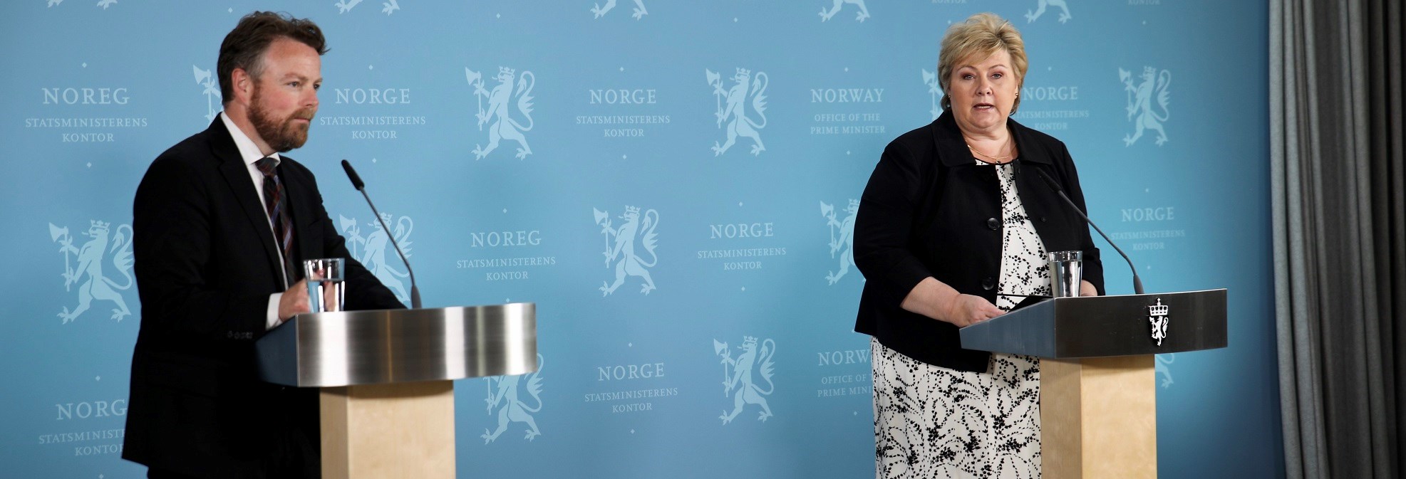 Røe Isaksen og Erna Solberg