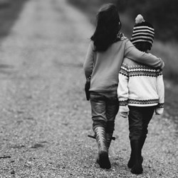 children walking, by canva